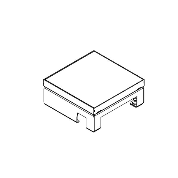 Produktbild UBD 165 153  -  Unterflur-Bodendose UBD 160 small inkl. belegtem Blinddeckel aus Chromstahl, geschliffen